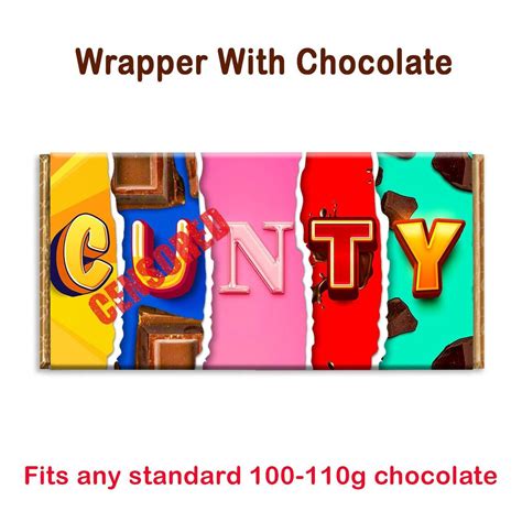 Rude Funny Chocolate Bar Wrapper Novelty T Present For Birthday Valentinesmch 1034 Etsy Uk