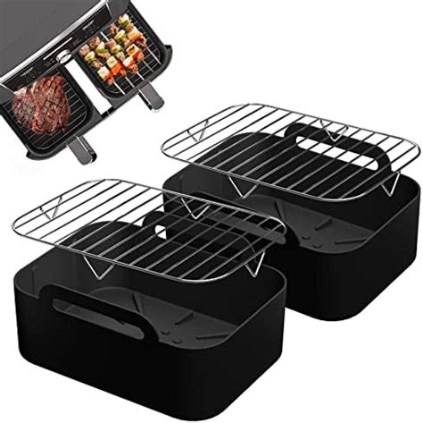 Pcs Set Silicone Liners Racks For Ninja Dual Air Fryer Af Uk