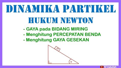 Contoh Soal Latihan Dinamika Partikel Hukum Newton Gaya Pada