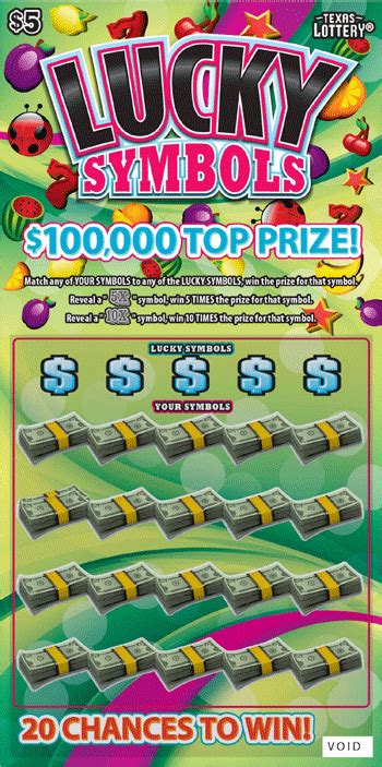 Lucky Symbols 2473 Texas Lottery Scratch Off