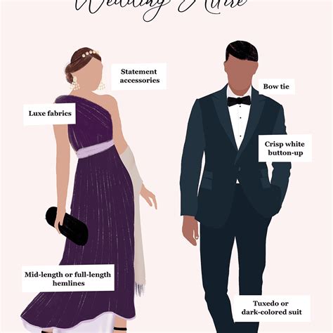 Black Tie Optional Wedding Attire For Men And Women