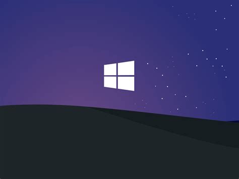 1024x768 Windows 10 Bliss At Night Minimal 5k Wallpaper1024x768