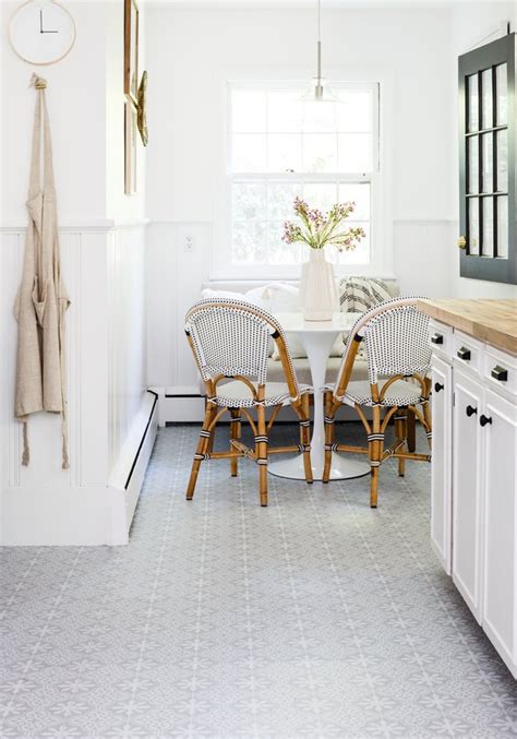Vct floor vinyl tile in a woven pattern wed use happier colors white turquoise and red vct floor vct patterns this could be replicated with a less expensive 12x12 vct flooring vct full size of decoration vinyl flooring s mercial tile. Kitchen Vinyl Flooring Ideas and Inspiration | Hunker
