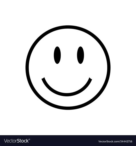 Smile Emoji Pop Art Line Style Icon Royalty Free Vector