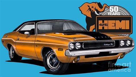 Legendary Muscle Car Dodge Challenger Rt 1970 2 Fast 2 Furious Drawing