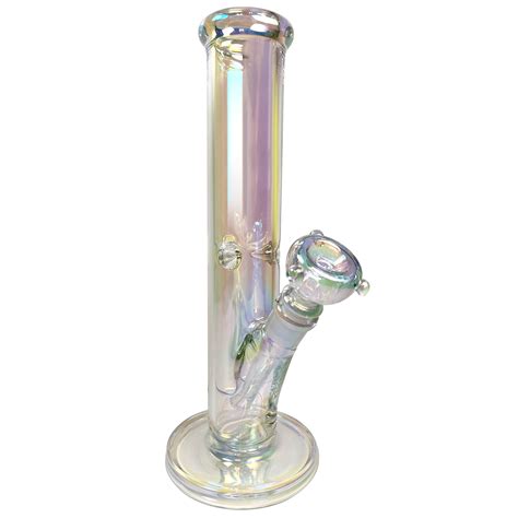 Iridescent glass contains a thin layer of metallic crystal that has been bonded to glass during sheet iridescent glass formulated specifically for fusing will maintain it's coating at fusing temperatures. 12 Inch Iridescent Chrome Glass Beaker Water Pipe ...
