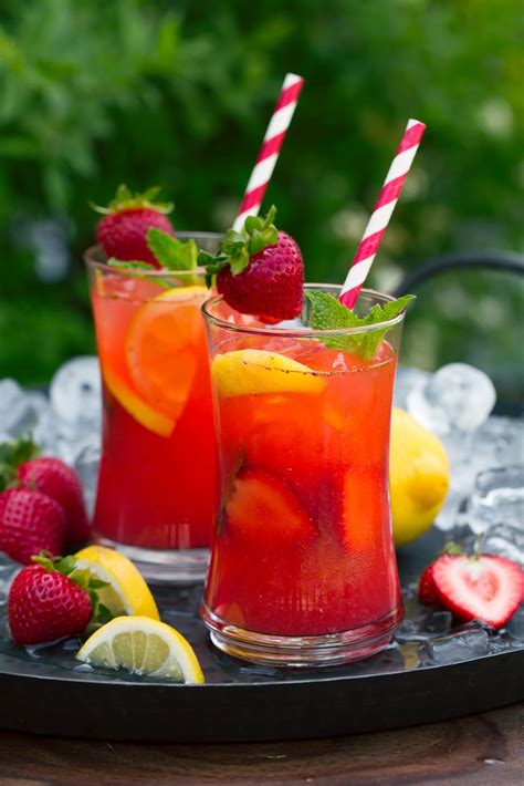 Sugar Free Strawberry Lemonade Made With Stevia