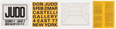 Donald Judd Posters Reissued From The Archives Judd Foundation