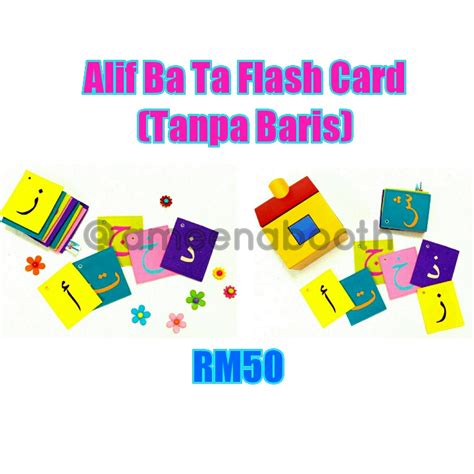 Alif Ba Ta Flash Card Tanpa Baris Ameena Booth