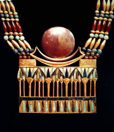 Lunar Pectoral Of Tutankhamun Detail Of A Necklace Ancient