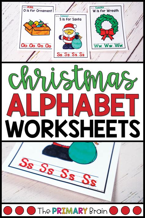 Christmas Alphabet Tracing Worksheets No Prep December Activities
