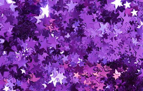 Purple Stars Purple Glitter Purple Aesthetic Purple Confetti