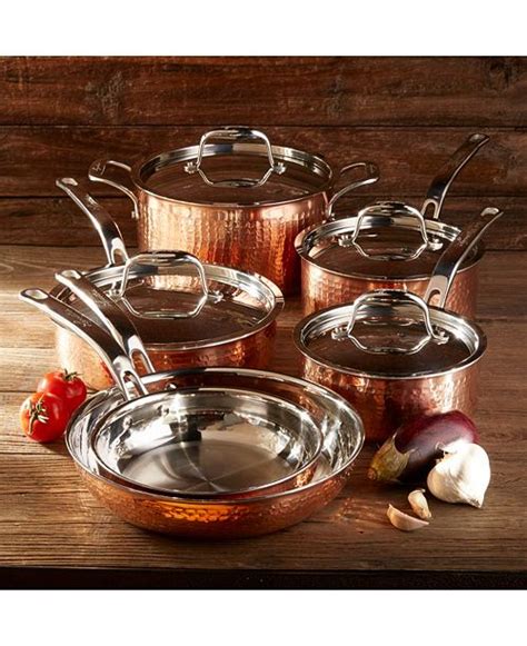 Lagostina Martellata Tri Ply Copper 10 Pc Cookware Set And Reviews