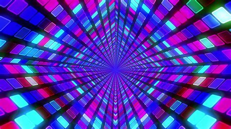 Disco Dance Floor Neon Light Fast Moving Tunnel Neon Glow Free Motion