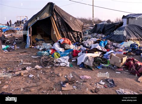 The Jungle Refugee And Migrant Camp In Calais France Where Thousands Of Refugees Have Lived In