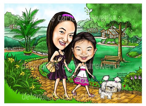 Caricatures By Delandlets Caricaturewerkz Mother And Daughter Caricature