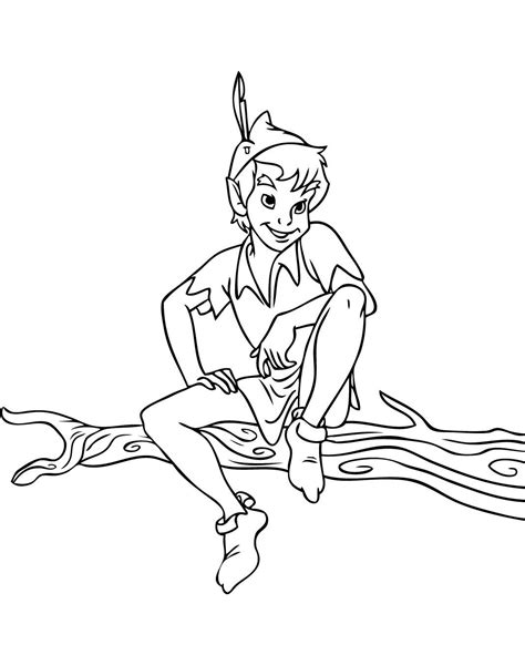 Free Peter Pan Drawing To Download And Color Peter Pan Kids Coloring
