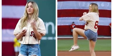 Sydney Sweeney Mocks The Red Sox After She Throws First Pitch Before