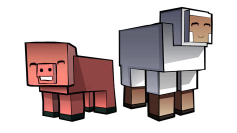 Minecraft Pig And Sheep By Enr1 On Deviantart