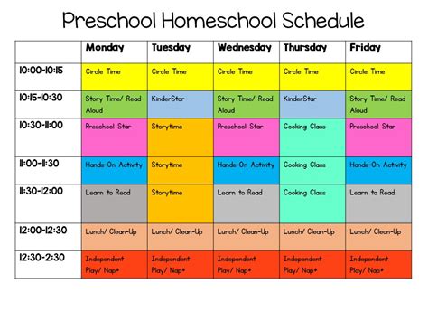 How To Create A Preschool Schedule That Works Stay At Home Educator