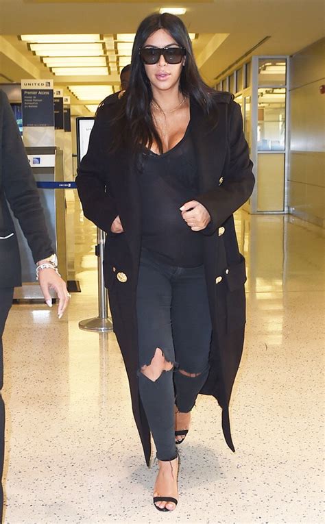 Stylish Arrival From Kim Kardashians Pregnancy Style E News