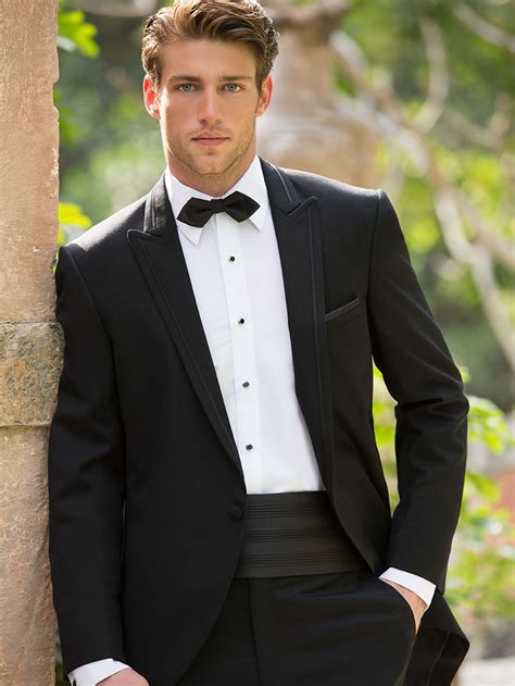 New Arrival Handsome Black One Button Groom Tuxedos Best Man Wedding