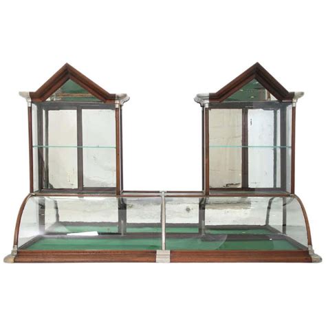 Large Ornate Mahogany Display Case For Sale At 1stdibs