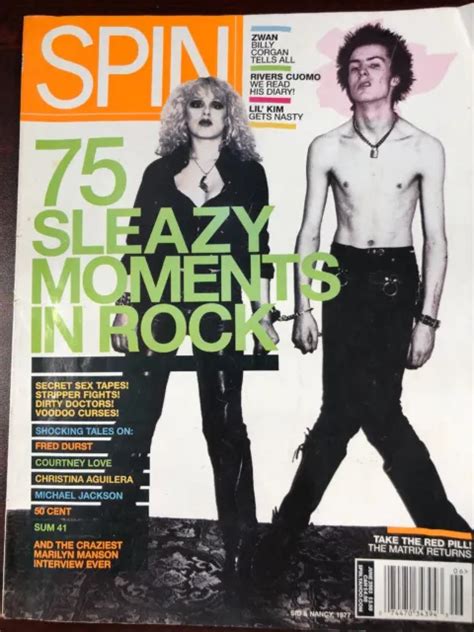 Sid Vicious Nancy Spungen Sex Pistols Spin 2003 Billy Corgan Rivers Cuomo Weezer 1099 Picclick