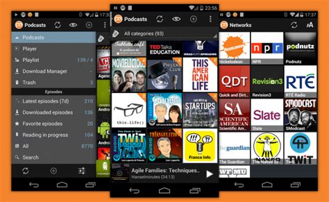 You can fight your way through stitcher and rate there as it's one of the top android sources. Best Podcast App for Android