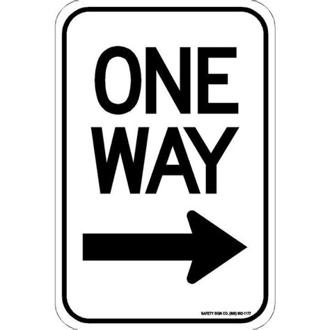 One Way Right Arrow Sign Safety Sign Company