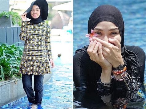 Foto Inspirasi Baju Renang Hijabers Dari Dian Pelangi Hingga Zaskia