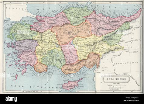 1907 Map Of Asia Minor Atlas Of Ancient And Classical Geography By