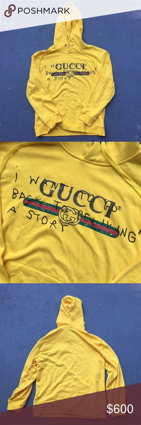 Sold Yellow Gucci Hoodie Gucci Hoodie Gucci Shirts Hoodies
