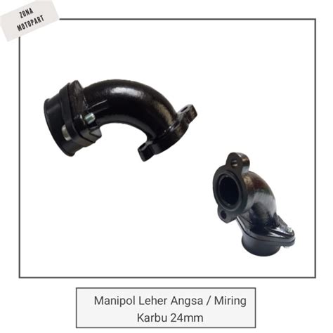 Jual Intake Manipol Manifold Manipul Leher Angsa Miring Karbu PE 24mm Shopee Indonesia