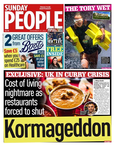 Tomorrows Papers Today On Twitter Sunday People Kormageddon