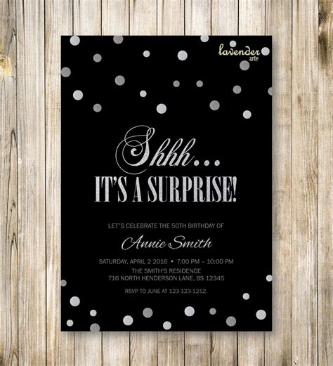 Printable Surprise Party Invitations These Invitation Samples Are Well Designed And Include All