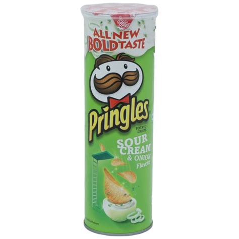 Buy Pringles Potato Crisps Sour Cream And Onion 110 Gm Tin Online At
