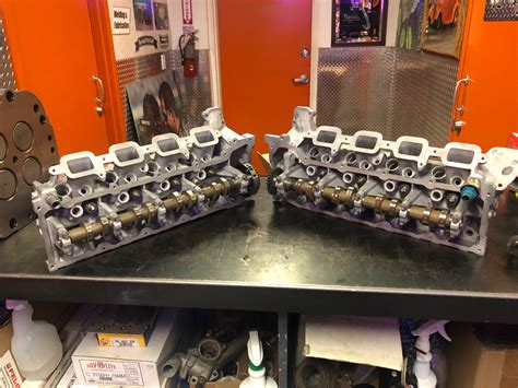 Dodge 47 Aluminum V8 Cylinder Heads Valve Job And Surface With New