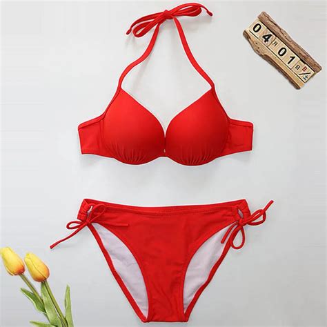 buy nodelay 2018 sexy padded bikinis women swimsuit bandage female swimwear