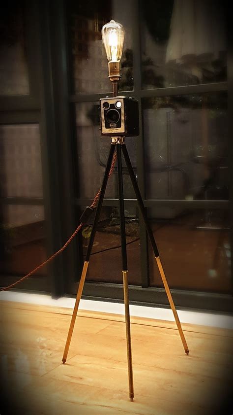 Vintage Kodak Camera Upcycled Tripod Lamp 1 This Handmad Flickr