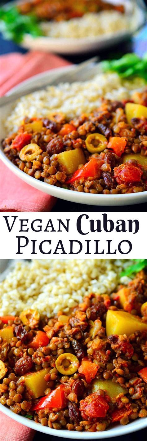 Vegan Picadillo Recipe Vegetarian Recipes Vegan Dinners Vegan Recipes