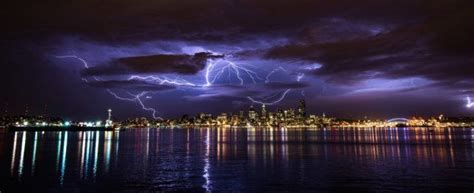Photos Lightning Storm In Seattle Northwest City Photo Lightning