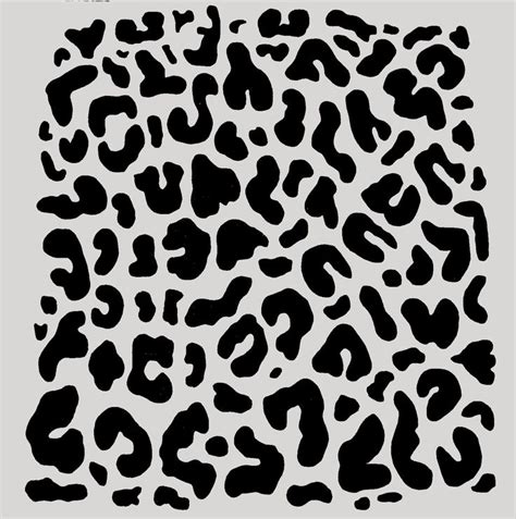 Cheetah Leopard Stencil Animal Prints Leopard Pattern Etsy Leopard