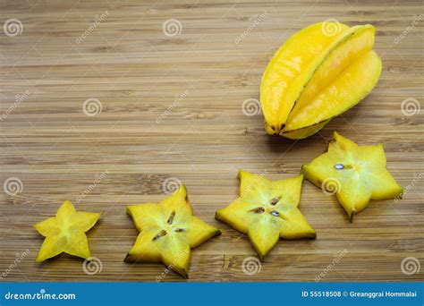Carambola Fruit Or Star Fruit Averrhoa Carambola Stock Photo Image