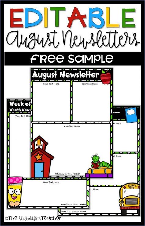 Free Printable Weekly Newsletter Templates For Teachers
