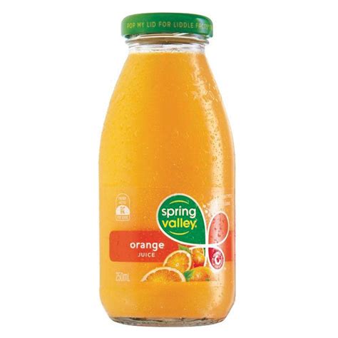 Cos Juice Spring Valley Orange Glass Bottle 250ml Ct30