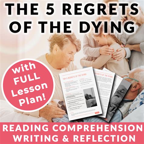 Regrets Of The Dying Reading Comprehension Worksheet And Lesson Plan By
