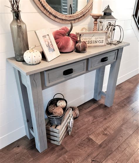 Farmhouse Entry Table Etsy