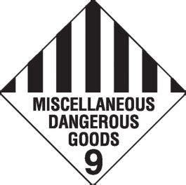 Hazchem Miscellaneous Dangerous Goods Sign