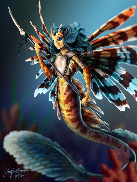 Jennifer Brincho Mermaid Warrior Mermaid Warrior Sea Creatures